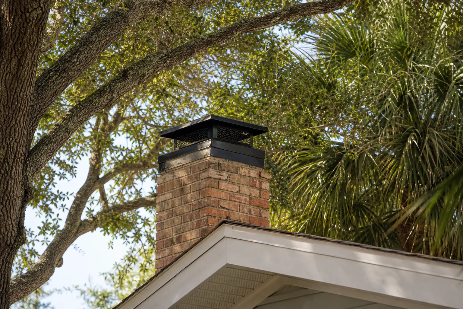 Editorial illustration of Why Chimney Clearance Matters in Florida