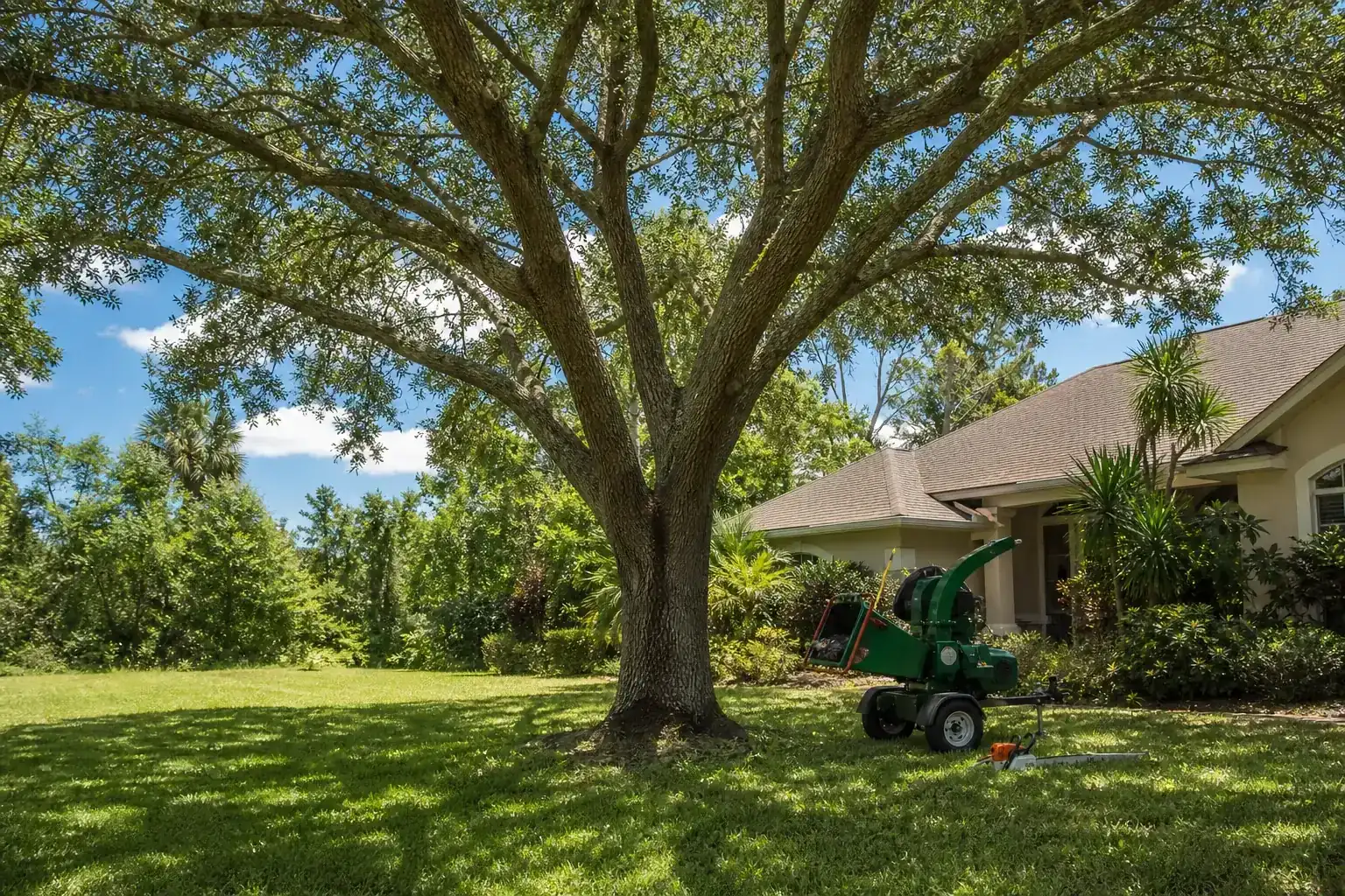 Mature Florida tree in a residential yard for commercial tree services in daytona beach, fl solutions Mature Florida tree in a residential yard for commercial tree services in daytona beach, fl solutions