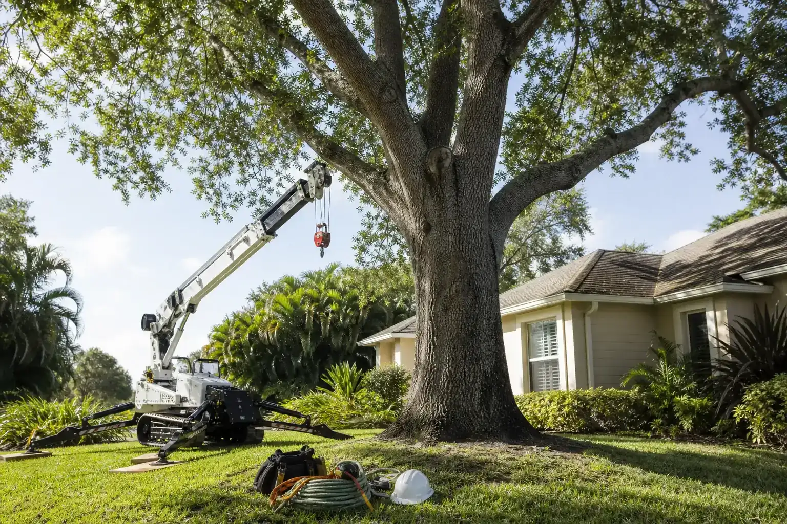 Mature Florida tree in a residential yard illustrating understanding crane tree removal services in holly hill, fl for hoa’s Mature Florida tree in a residential yard illustrating understanding crane tree removal services in holly hill, fl for hoa’s