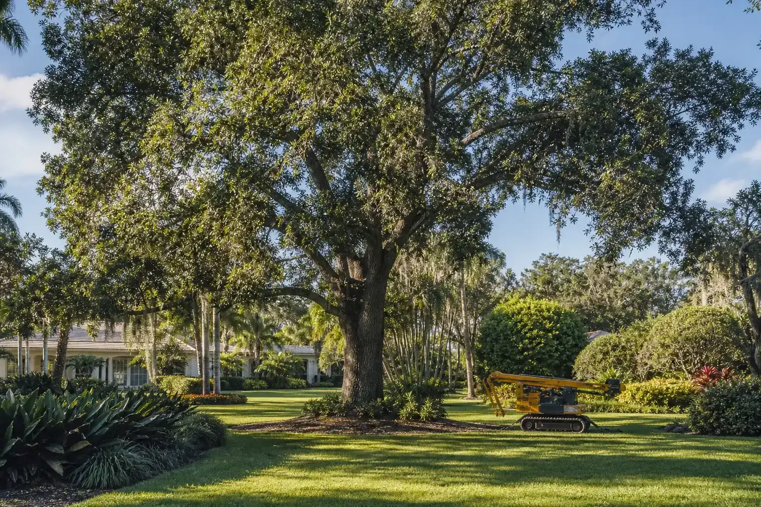 Mature Florida tree in a residential yard for large tree removal for estates in deland fl Mature Florida tree in a residential yard for large tree removal for estates in deland fl