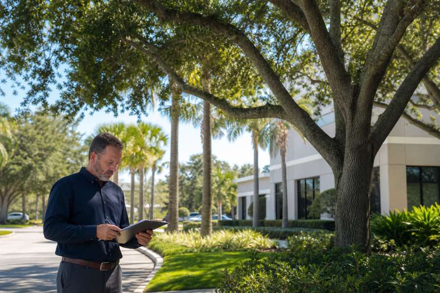 tree service contract planning at a Daytona Beach, Florida property